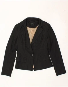 OASIS Womens 1 Button Blazer Jacket UK 8 Small Black Polyester CA06 - Picture 1 of 3