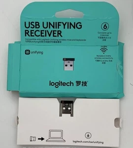 Logitech USB Unifying Receiver 1 to 6 Wireless Keyboard Mouse 2.4GHz - Picture 1 of 5