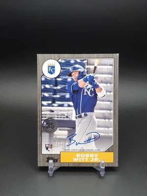 2022 Topps Bobby Witt Jr Auto Black /199 On-Card Auto RC Rookie 1987 35th Royals - Image 1 of 2