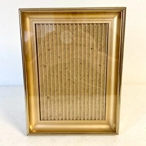 Vintage Picture Frame Metal Gold Inset 8”x6” Photo Mid Century Modern Ornate - Picture 1 of 7