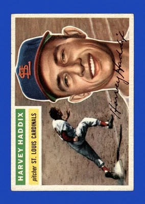 1956 Topps Set-Break # 77 Harvey Haddix EX-EXCELENTE ESTADO (costas brancas) *GMCARDS* - Imagem 1 de 2