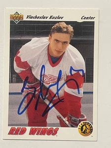 Detroit Red Wings SLAVA KOZLOV Signed Card - Picture 1 of 1