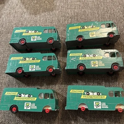 Lot Of (6) Vintage 1960s Matchbox Lesney England BP Racing Car Transporters - Image 1 of 4