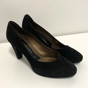 Peter Kaiser Black Suede Pumps Heels EU 38 UK 5 Made in Germany Elegant Classic - Picture 1 of 14