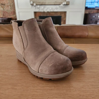 SOREL Evie II Chelsea Waterproof Booties Boots Women's Size 7 Suade Leather  - Image 1 of 4