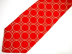 Jos A Bank Mens Necktie Tie Red Beige White Geometric 59" Career - Picture 1 of 4