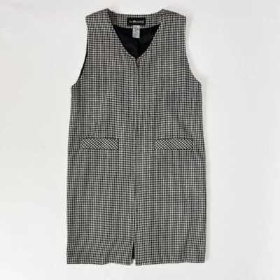 Vestido de pata de gallo mezcla de lana Sag Harbor Petites Foto 1 de 4