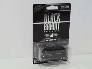 Johnny Lightning VW Samba Bus w/ RRs 2003 Black Bandit Collection 1 of 2000 - Picture 1 of 3