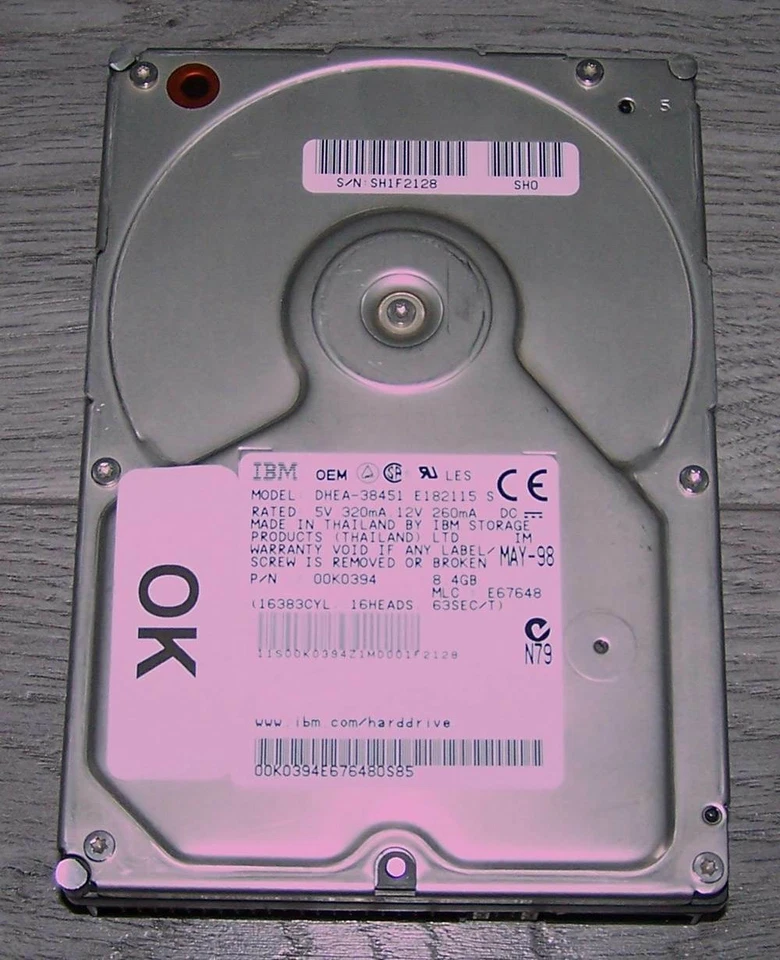 IBM DHEA-38451 8,4B HD PATA 512KB Cache 5.400 U/Min. - Bild 1 von 1