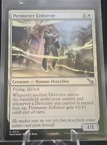 Perimeter Enforcer 0031 Uncommon Foil Murders at Karlov Manor MTG Near Mint - Foto 1 di 1