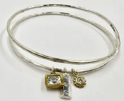 PULSERA BRAZALETE DOBLE SILPADA B3079 ESTERLINA 925 CIRCONITA LATÓN DIJES (T327) Foto 1 de 4