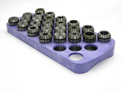 SISAN CO. ER 40 RACK HOLDS 28 COLLETS-CNC MILLING-TURNING-EDM.NC