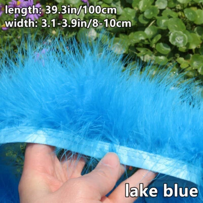 Cinta de piel sintética de pluma de 1 m flecos recorte manualidades de costura hágalo usted mismo material decoración Foto 1 de 4