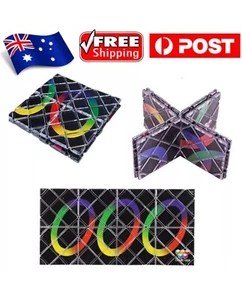 8 Panel 3 Ring for Rubik Master Magic Folding Puzzle Toy Ghost Hand AU Game Kid$ - Picture 1 of 5