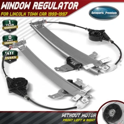 2x Power Window Regulator for Lincoln Town Car 1993-1997 Front Driver &Passenger - Image 1 of 4
