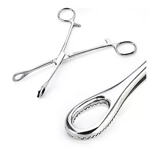 6.0" Sponge Forceps Clamps - Standard with lock Body Piercing Tools - Picture 1 of 2