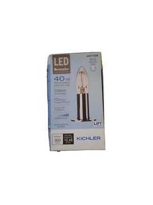 Kichler Decorative Collection 40-Watt Clear B10 LED Bulb w/Standard Base - NEW - Image 1 of 2
