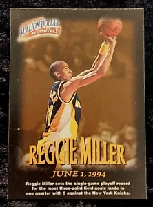 1997-98 Fleer Million Dollar Moments Reggie Miller #43 - EXCELENTE estado - Imagen 1 de 3