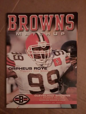 CLEVELAND BROWNS magazine Matchup program Orpheus Roye 2003  - Image 1 of 2