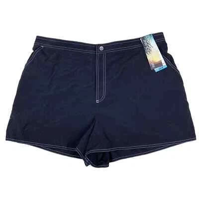 NWT Beach House Woman Size 20W Black 100% Nylon Lined Swim Board Shorts $57 New - Image 1 of 4