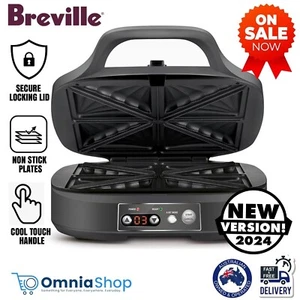 Breville 4-Slice Electric Jaffle Toastie Maker Snacks Press Sandwich Non-stick - Picture 1 of 10
