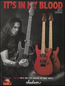 Guitarra Firewind Gus G. Signature Jackson EE. UU. Pro San Dimas impresión publicitaria - Imagen 1 de 3