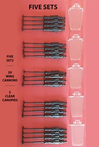 VINTAGE STAR WARS X-WING FIGHTER REPRO LASERKANONEN + CANON, 5X SETS - US SELLER - Bild 1 von 15