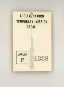 Vintage NASA Early APOLLO 17 Mission Decal Badge - Bild 1 von 2