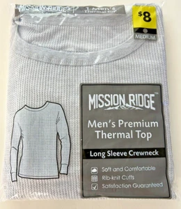 NWT Mission Ridge Men's Medium Premium Thermal Long Sleeve Crewneck Top - Picture 1 of 2