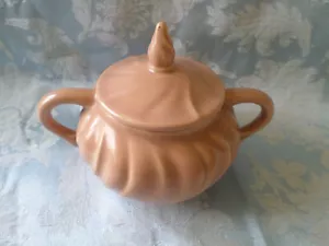 Vintage Franziskaner Coronado Zuckerdose Swirl Koralle Kalifornien USA - Bild 1 von 5