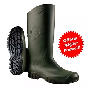 STIVALI DA LAVORO DUNLOP K680011 PVC IN GOMMA IMPERMEABILI UOMO PESCA CACCIA - Foto 1 di 1