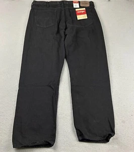 Wrangler Authentics Jeans Mens 38X32 Black Denim Cotton Straight Leg NWT - Picture 1 of 11