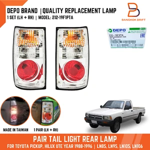 DEPO CLEAR LEN TAIL LIGHT REAR LAMP For TOYOTA PICKUP HILUX LN85 LN106 88-96 - Picture 1 of 12