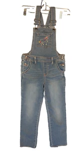 Cat & Jack Youth Denim Overalls Unicorn Straight Leg Size S (6/6X) - Picture 1 of 9