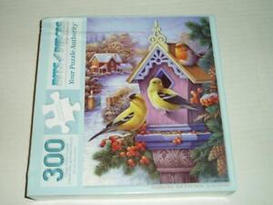 Oleg Gaurilov Bits and Pieces 300 Pc Jigsaw Puzzle Goldfinches and First Snow