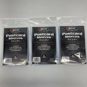 BCW Standard Size Postcard Sleeves Archival Quality No PVC 2 Mil (Pack of 300) - Picture 1 of 8