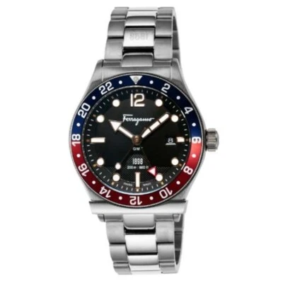 Salvatore Ferragamo 1898 SFDU00419 Black Men's Watch New + Box & Paper's - image 1 of 4