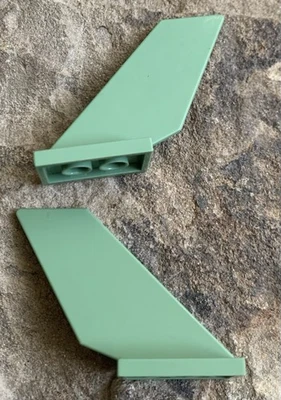 Lego Medium Azure (Blue) Airplane Tail Support. 2 Total Parts - Image 1 of 3