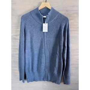 Peter Millar Kaschmirpullover mit durchgehendem Reißverschluss Größe XL blau neu mit Etikett Einzelhandel 365 $ - Bild 1 von 6