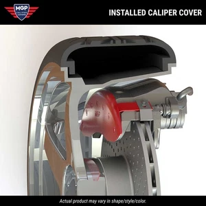 MGP Caliper Covers Disc Brake Caliper Cover 14034SCLCRD - Picture 1 of 6