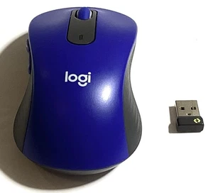 Logitech Signature M650 L Wireless Mouse For Large Sized Hands Blue With Dongle - Picture 1 of 7