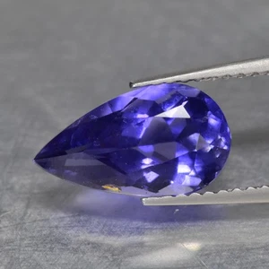 2.13Ct Genuine Loose Gemstone Impressive Untreated AAA Vivid Purple Blue Iolite - Picture 1 of 1