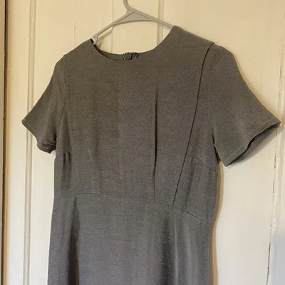 Vestido con Capa Amish Menonita 36” Busto/30” Cintura Modesto Hecho a Mano Cremallera Gris *LEER Foto 1 de 4