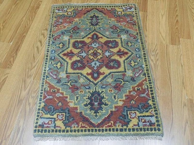 Alfombra bohemia, alfombra turca Oushak Ushak, alfombra de diseño contemporáneo 2x3 pies Foto 1 de 4