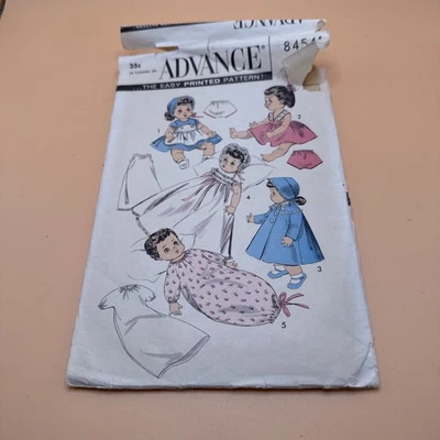 16" Doll Clothing Wardrobe Advance 8454 Sewing Pattern Cut VTG Betsy Wetsy Suzy - Image 1 of 4
