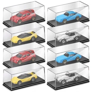 8 Pcs 1/64 Display Case Acrylic Model Cars Display Case 4.17 x 1.81 x 1.81 In... - Picture 1 of 6