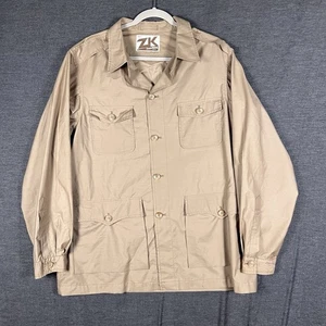 True Vintage Zero King USA Safari Jacket Hunting Tan 42L Outback Barn Chore - Picture 1 of 10
