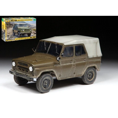 UAZ 469 SOVIET MILITARY OFF-ROAD VEHICLE KIT 1 35 Zvezda Kit Mezzi Militari Mode