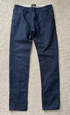 Scotch & Soda Pants Mens Size 31x32 Blue Warren Modern Straight Twill Canvas - Image 1 of 4