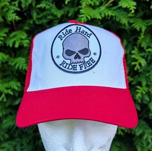 Gorra Ride Hard Ride Free Biker Rockabilly Old School Snapback Skull HD - Imagen 1 de 3